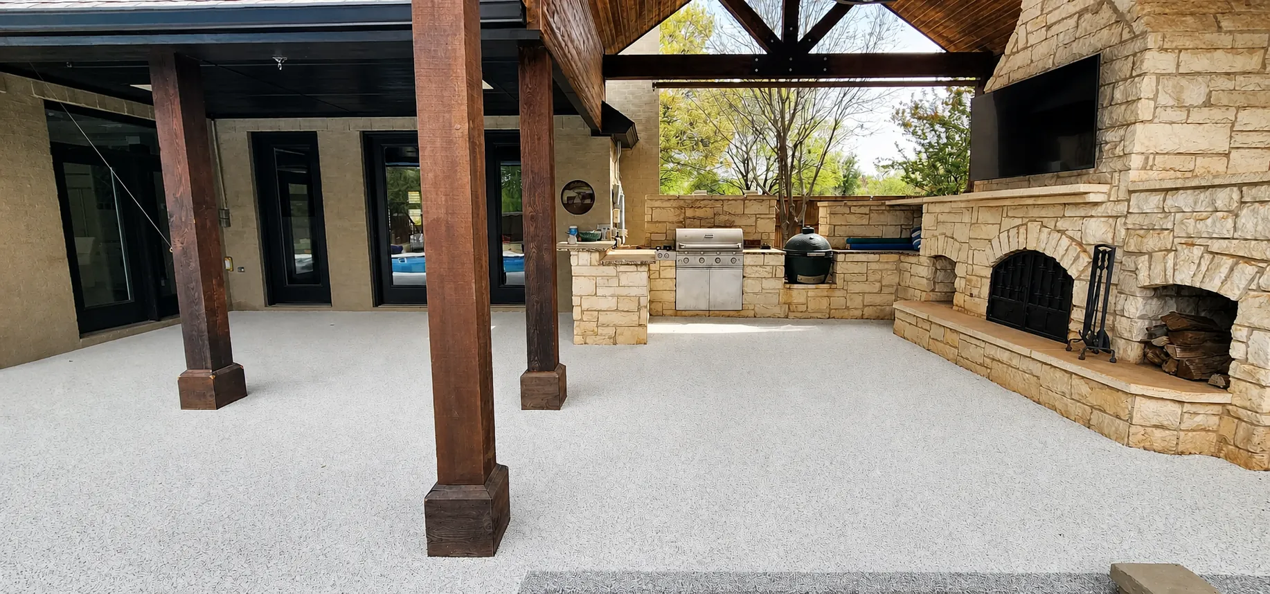 Pour-in-place rubber surface