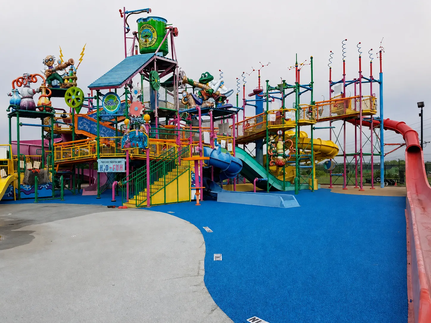 NRH2O water park with blue rubber surfacing