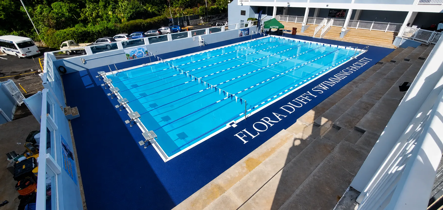 Flora Duffy Swimming Facility with rubber deck